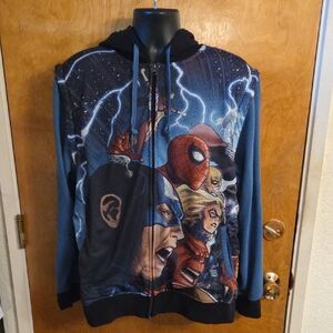 Marvel The Avengers Mad Engine Full Zip Hoodie Sweatshirt Adult Size XL